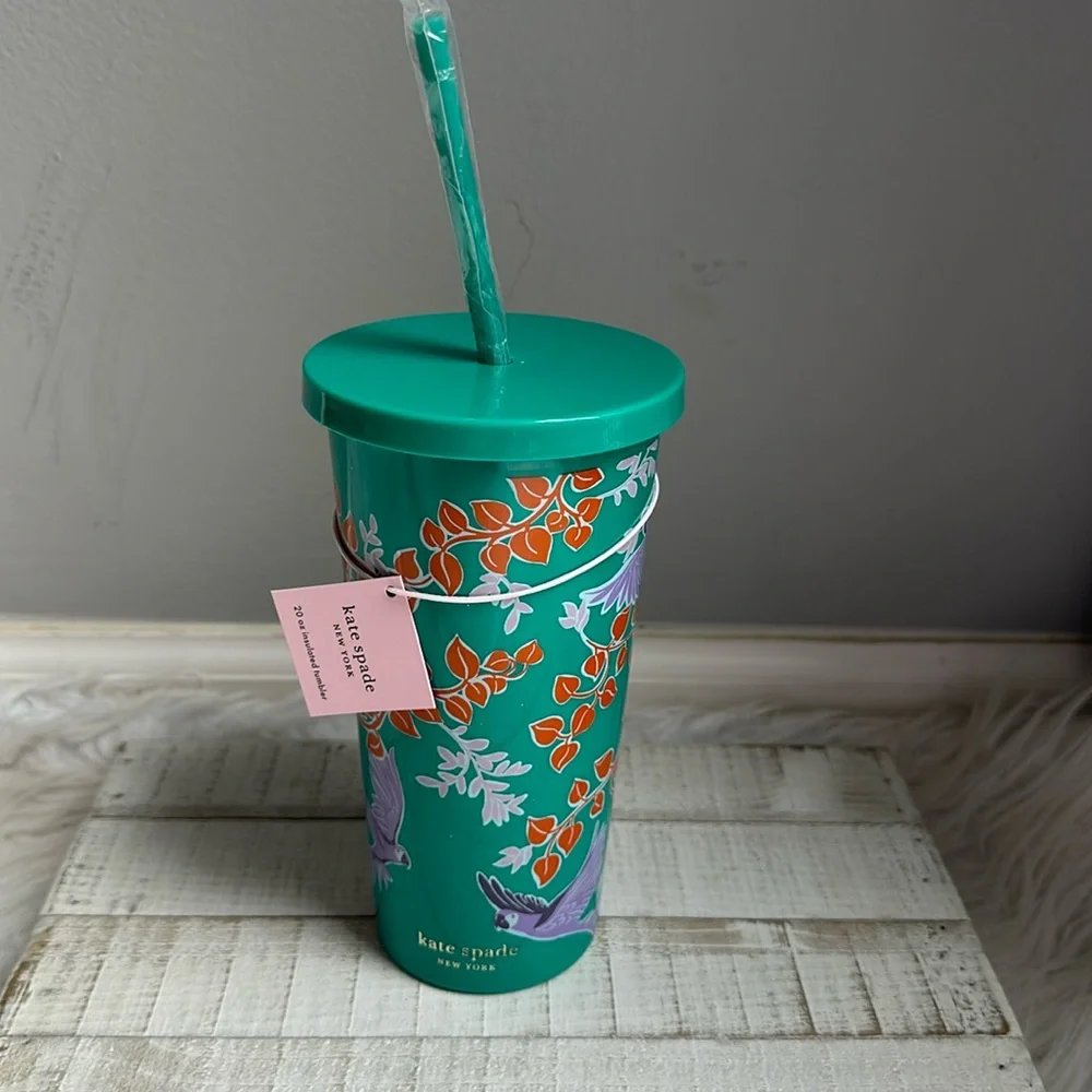 Nwt Kate spade bird party 20 oz tumbler